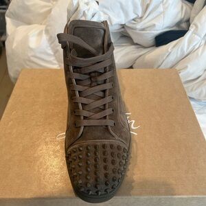 Christian Louboutin Brown Studded Sneakers
